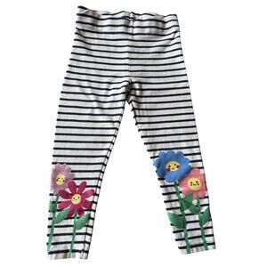 Mini Boden Stripe Flower Leggings Girls 3-4Y 104cm